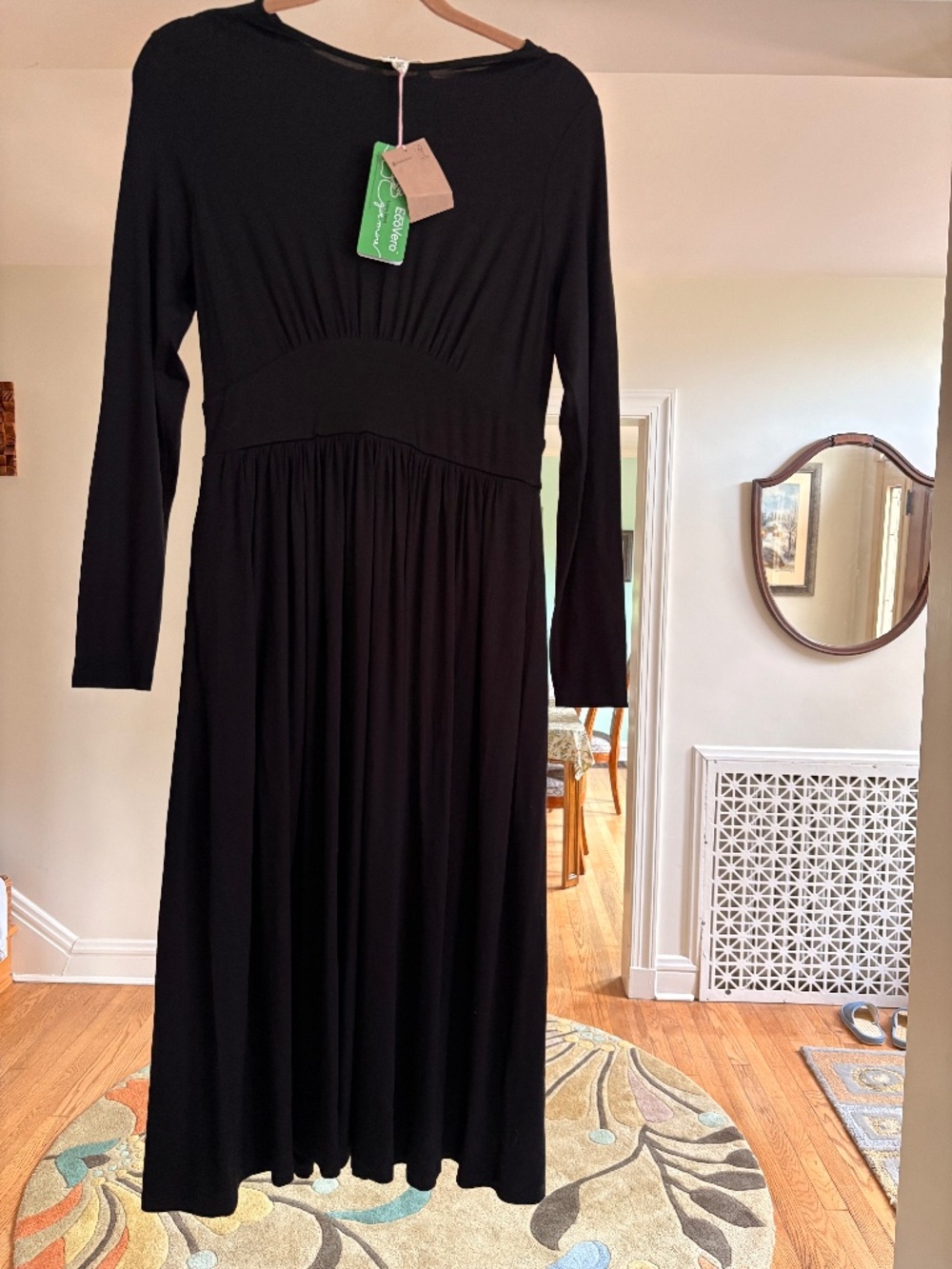 Boden Black Fitted Bodice Suplice Dress--6